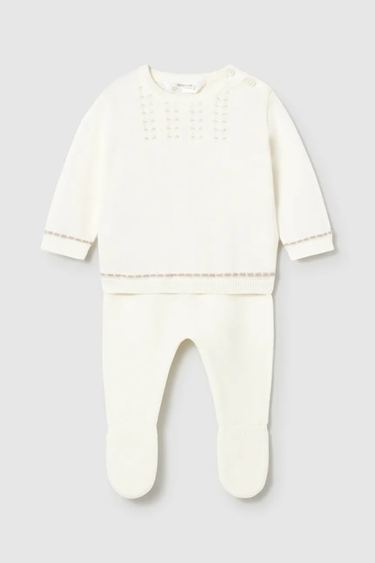 Βρεφικό βαμβακερό σετ Mayoral Newborn απλικέ λευκό 1502.1D.Newborn.PPY2