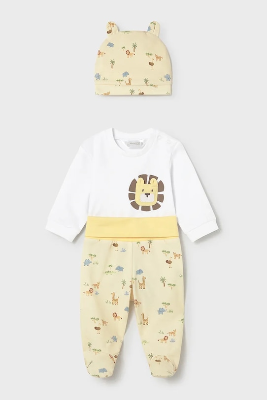 Σετ μωρού Mayoral Newborn εμπριμέ κίτρινο 1504.1G.Newborn.PPY2
