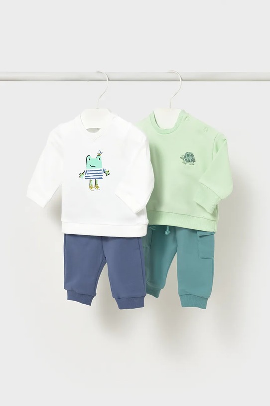 Mayoral Newborn komplet niemowlęcy 2-pack aplikacja zielony 1628.1P.Newborn.PPY2