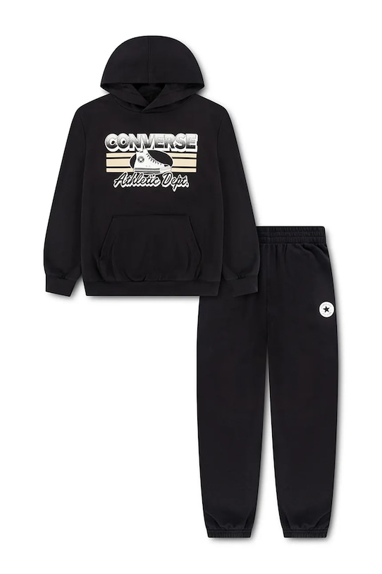 Детски анцуг Converse трикотаж черен 9CH949