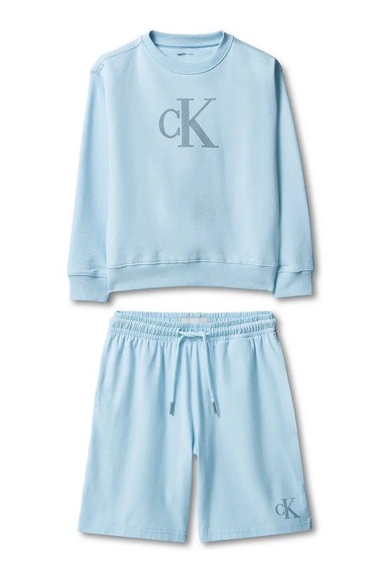 Calvin Klein Jeans Σετ φόρμας παιδικό βαμβακερό LVCKSJI18B.104.116.PPY2 μπλε SS26