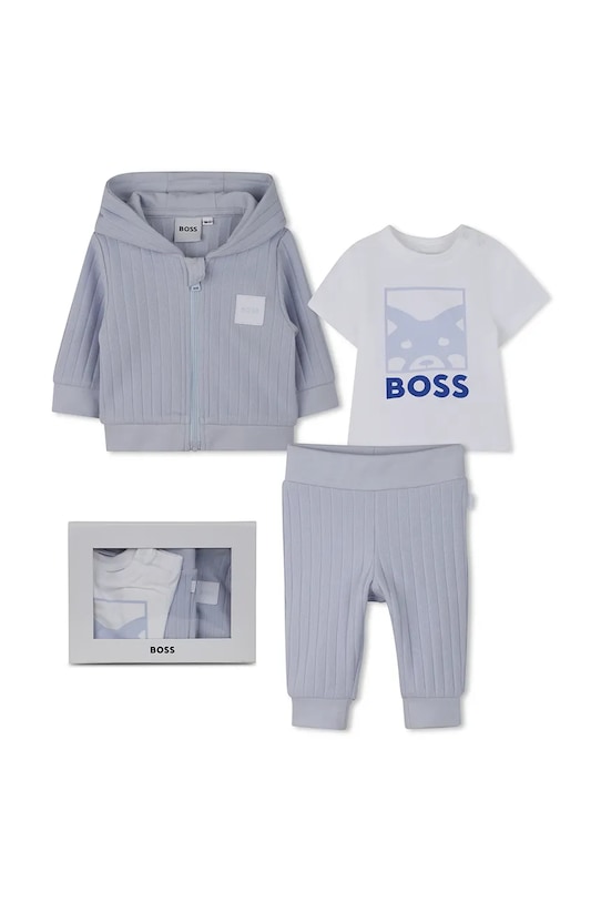 Trenirka za bebe BOSS pletivo plava J53057