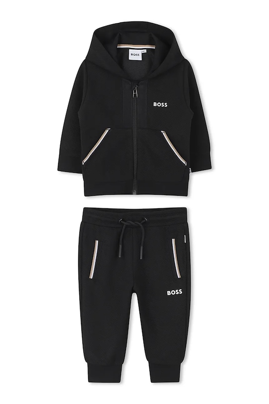 Trenirka za bebe BOSS natpis crna J52849.71.81