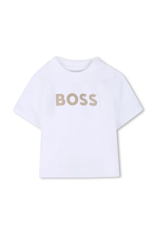 Chłopiec BOSS komplet codzienny dziecięcy bawełniany J53048 beżowy