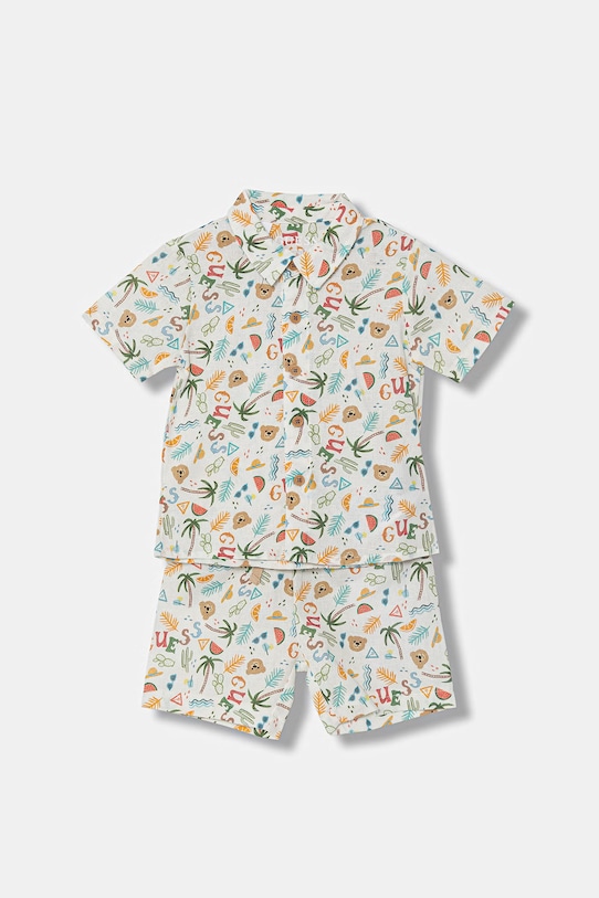 Guess komplet niemowlęcy z lnem multicolor I6GG09.WO730.PPY2.M