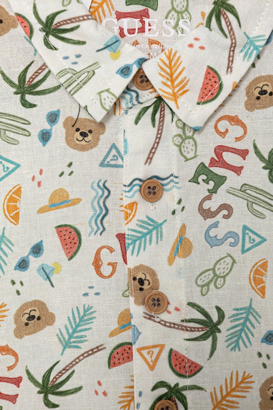 Chłopiec Guess komplet niemowlęcy z lnem I6GG09.WO730.PPY2.M multicolor