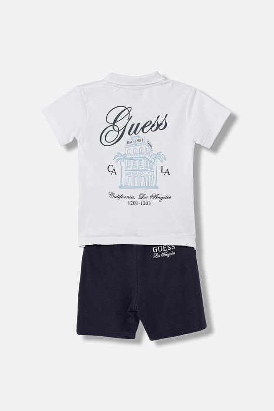 Guess komplet niemowlęcy bawełniany I6GG03.KADZ4.PPY2.M biały SS26