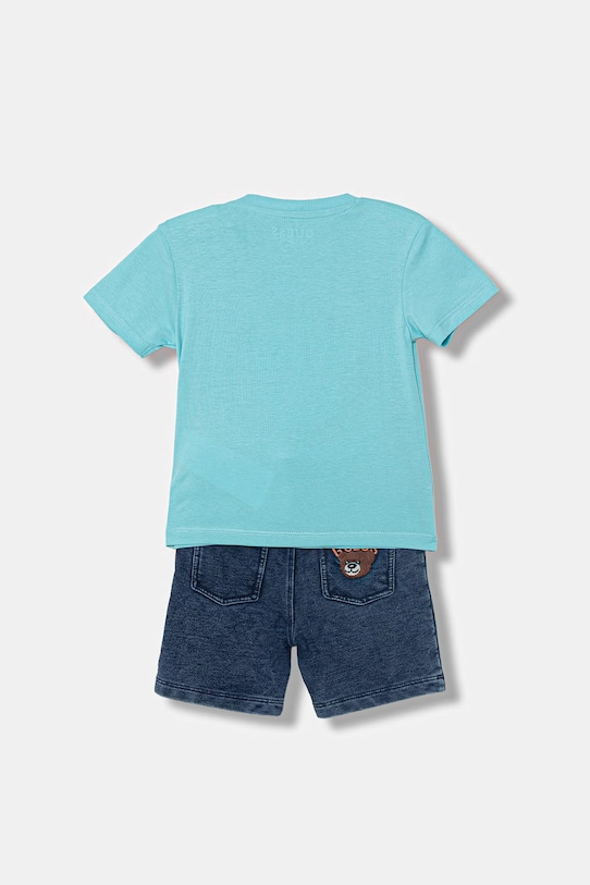 Guess komplet dziecięcy bawełniany I6GG05.K8HM4.PPY2.M niebieski SS26
