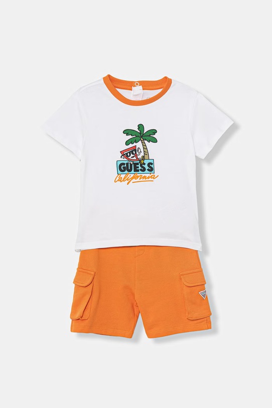 Guess komplet codzienny dziecięcy bawełniany biały I6GG06.K8HM4.PPY2.M