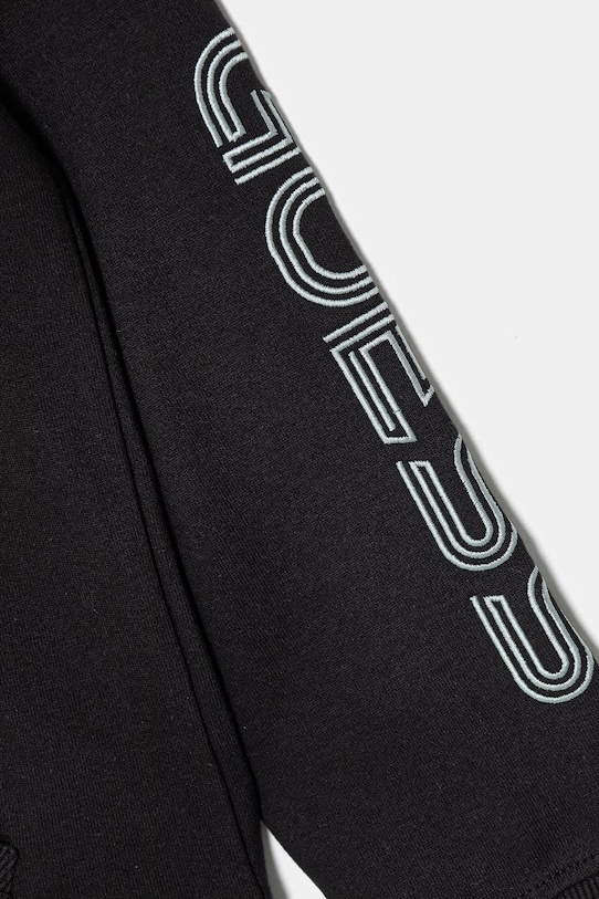 Guess komplet dresowy dziecięcy bawełniany czarny L6GG00.KA6R4.PPY2.M