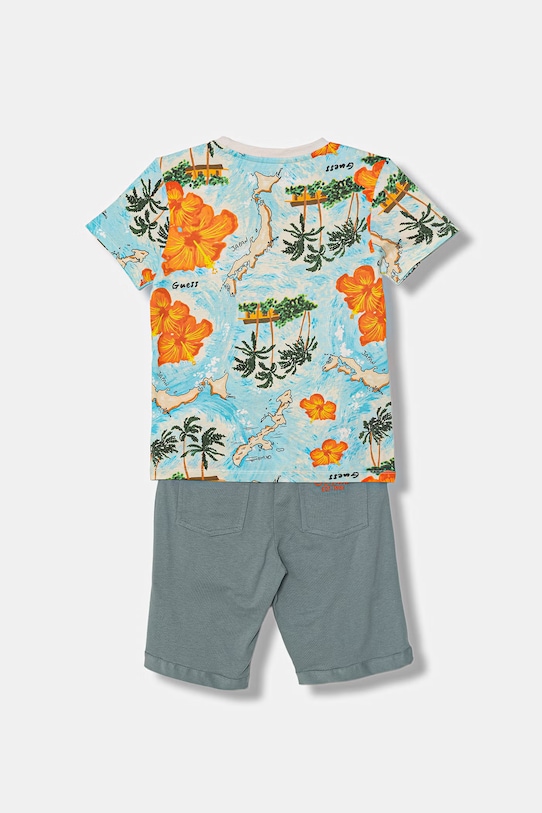 Guess komplet codzienny dziecięcy bawełniany N6GG04.K8HM4.PPY2.M niebieski SS26