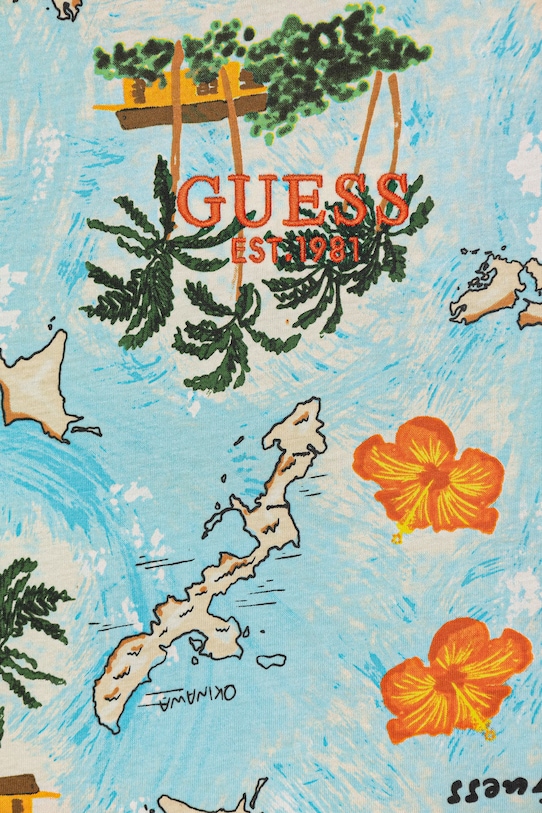 Guess komplet codzienny dziecięcy bawełniany niebieski N6GG04.K8HM4.PPY2.M