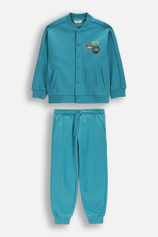 Coccodrillo komplet trenirka za djecu od pamuka tirkizna WC6117401XXB