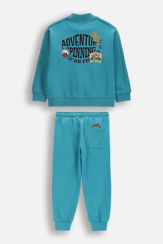 Coccodrillo komplet trenirka za djecu od pamuka WC6117401XXB tirkizna SS26
