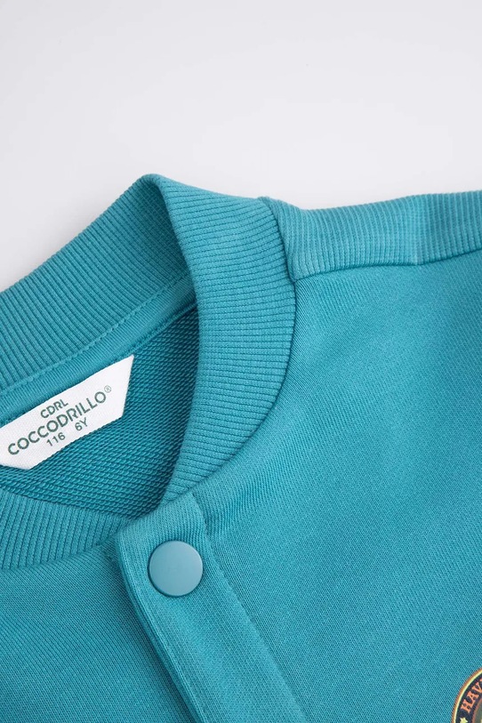 Chlapec Coccodrillo tepláková súprava detská bavlnená WC6117401XXB tyrkysová