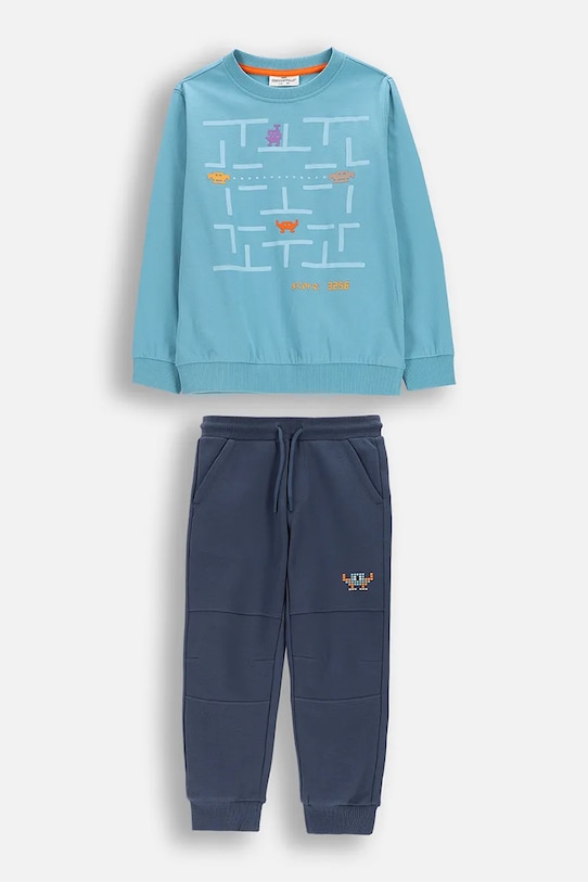 Coccodrillo σετ φόρμας παιδικό βαμβακερό μπλε WC6117408XXB