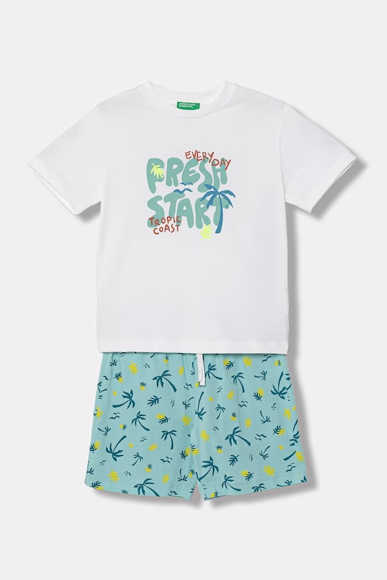 United Colors of Benetton každodenní set dětský bavlněný tyrkysová 34UTGK00U.P.seasonal