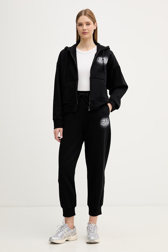 Tepláková súprava EA7 Emporio Armani potlač čierna AF10377.7W000947