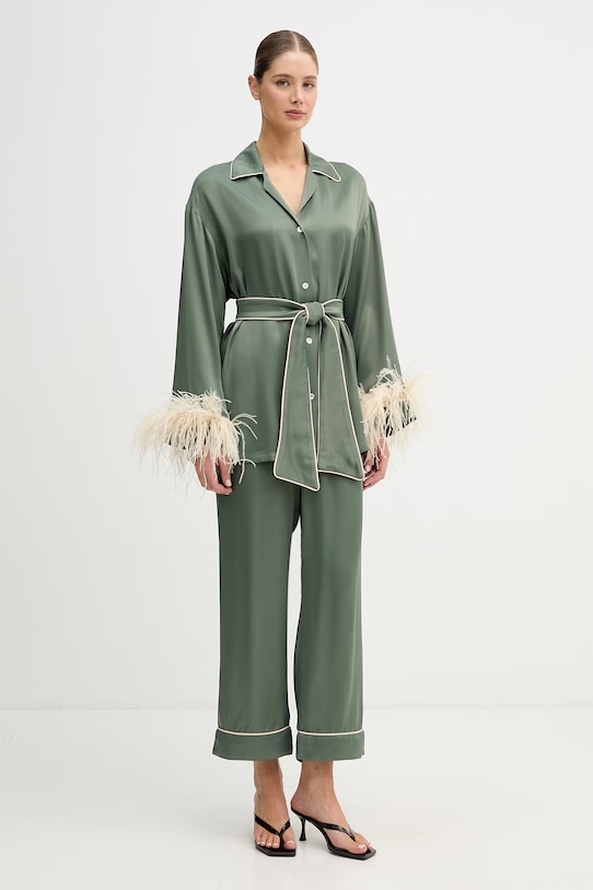 The Sleeper komplet damski z wiskozy zielony MCSP02P022F