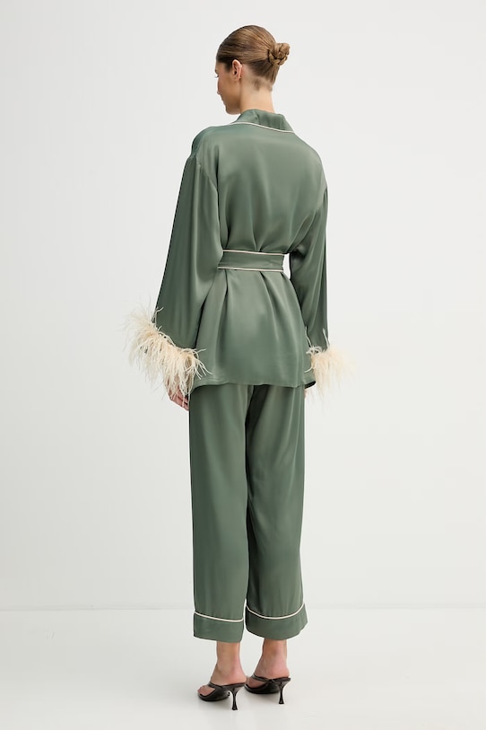 The Sleeper komplet damski z wiskozy MCSP02P022F zielony SS26