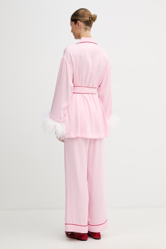 The Sleeper komplet damski z wiskozy różowy MCSP02P006F