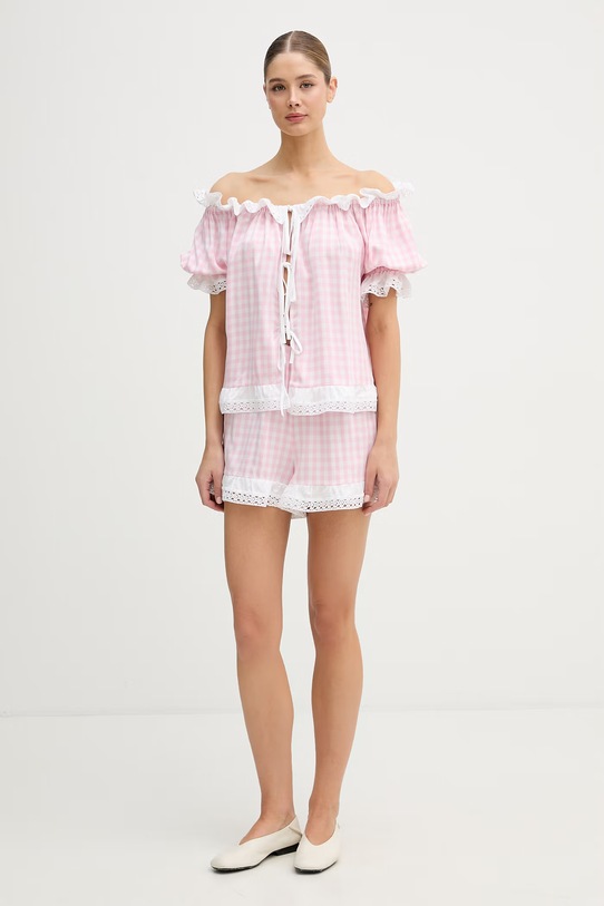 The Sleeper komplet damski z wiskozy RMSS02G019L różowy SS26