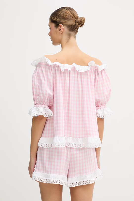 The Sleeper komplet damski z wiskozy różowy RMSS02G019L