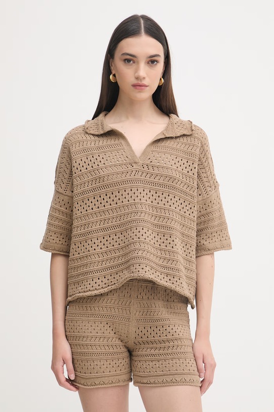 Haveone súprava dámska s bavlnou HNC.Q003 béžová SS26