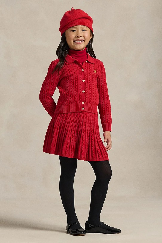 Παιδικό βαμβακερό σετ Polo Ralph Lauren κόκκινο 312950779500