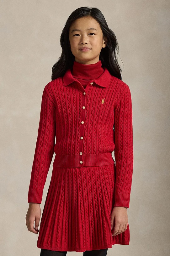 Παιδικό βαμβακερό σετ Polo Ralph Lauren βαμβάκι κόκκινο 313950779500