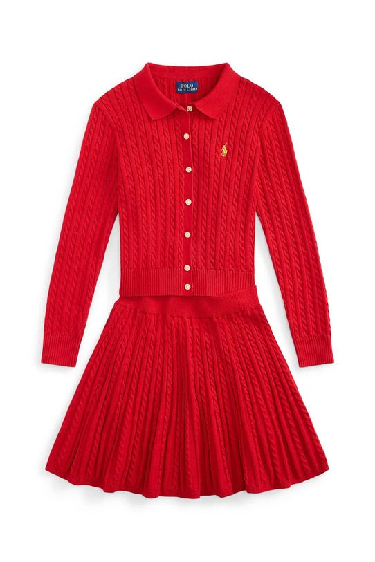 Παιδικό βαμβακερό σετ Polo Ralph Lauren 313950779500 κόκκινο SS26