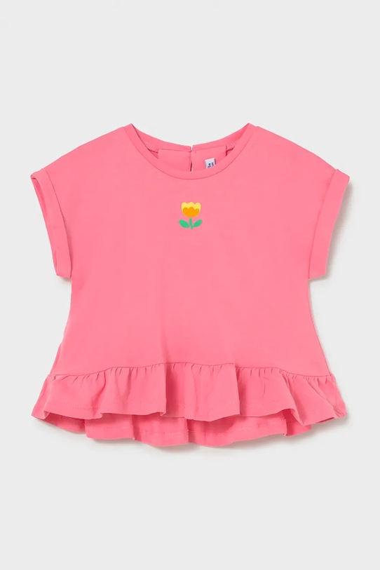 Mayoral komplet bawełniany dziecięcy 1206.4J.Baby.PPY2 różowy SS26