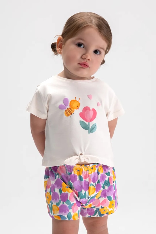 Παιδικό βαμβακερό σετ Mayoral ύφασμα μωβ 1206.4J.Baby.PPY2