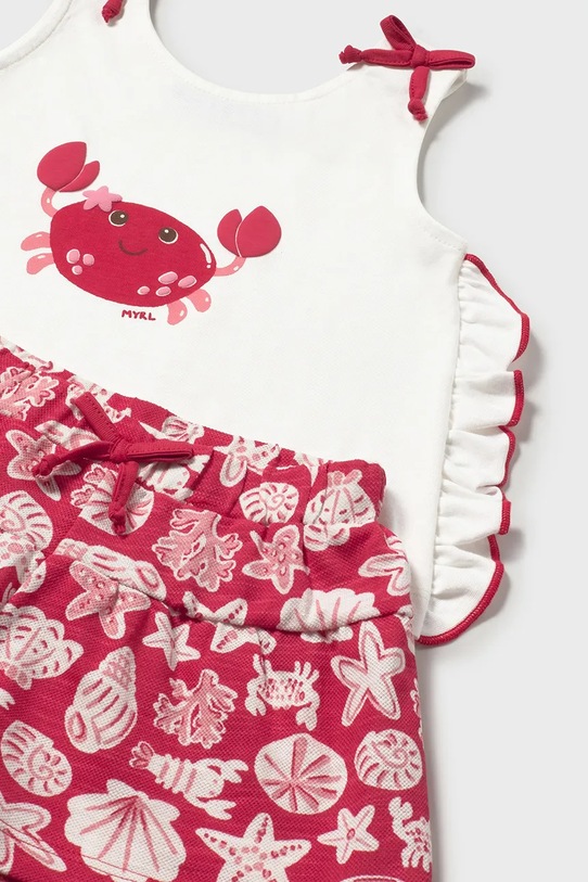Mayoral komplet bawełniany niemowlęcy czerwony 1210.4N.Baby.PPY2