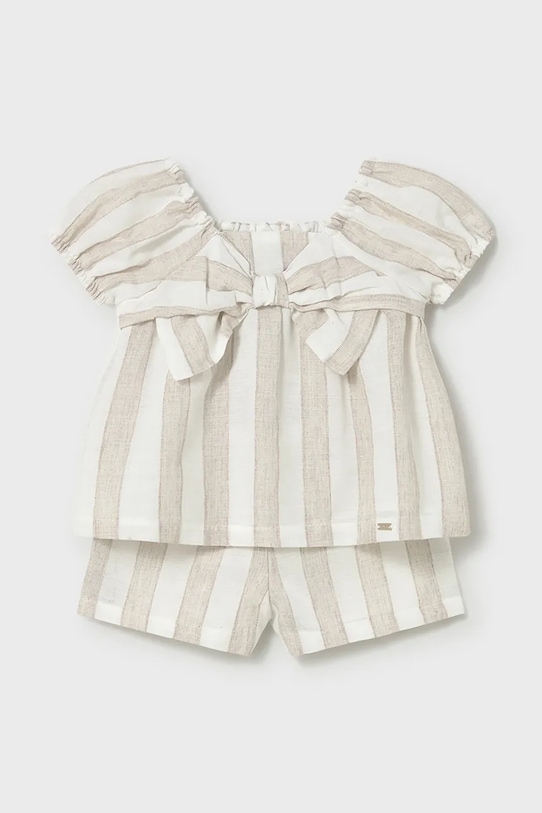 Mayoral komplet bawełniany niemowlęcy 1211.4A.Baby.PPY2 beżowy SS26