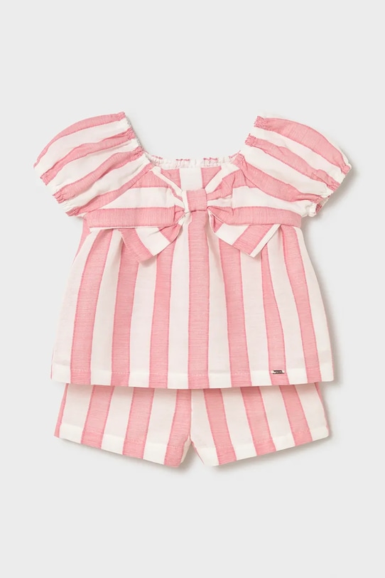 Mayoral komplet bawełniany niemowlęcy wzorzyste różowy 1211.4A.Baby.PPY2