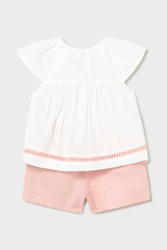 Mayoral komplet bawełniany niemowlęcy 1212.4A.Baby.PPY2 różowy SS26