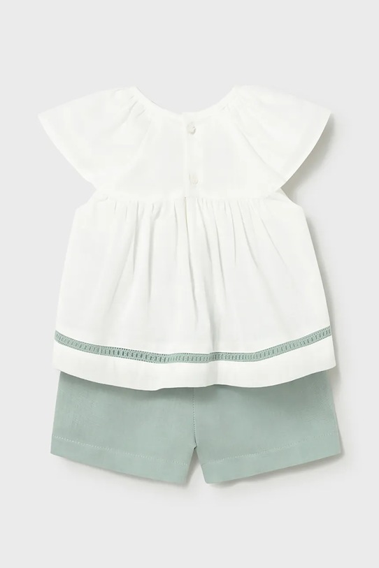 Dziewczynka Mayoral komplet bawełniany niemowlęcy 1212.4A.Baby.PPY2 turkusowy