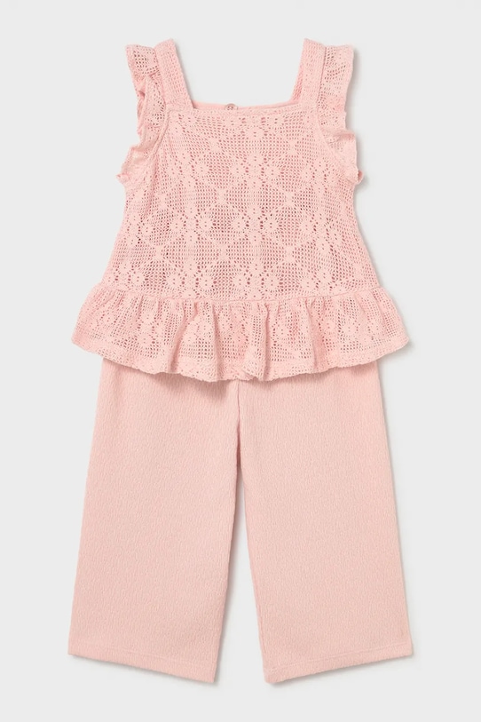 Mayoral komplet dziecięcy dzianina różowy 1515.4E.Baby.PPY2