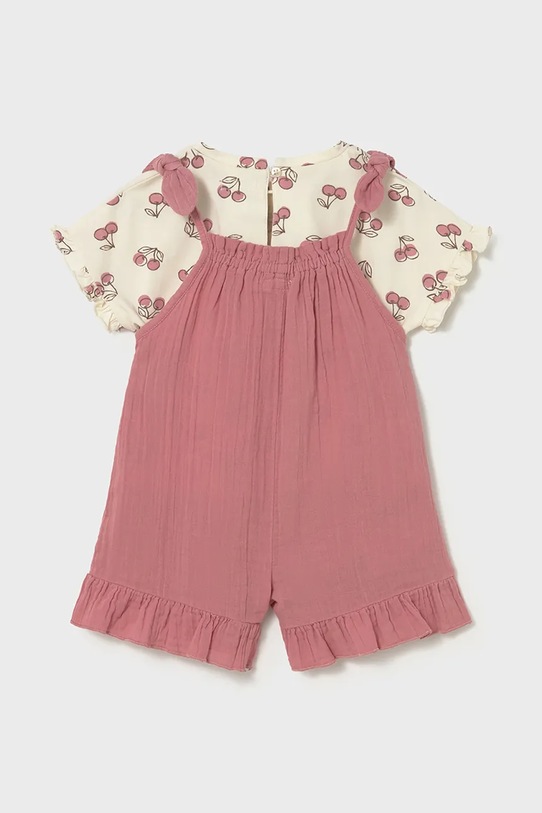 Mayoral komplet bawełniany niemowlęcy 1656.4G.Baby.PPY2 różowy SS26