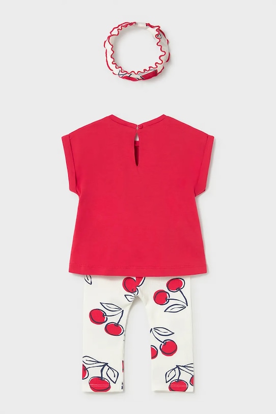 Mayoral komplet bawełniany dziecięcy 1750.4G.Baby.PPY2 czerwony SS26