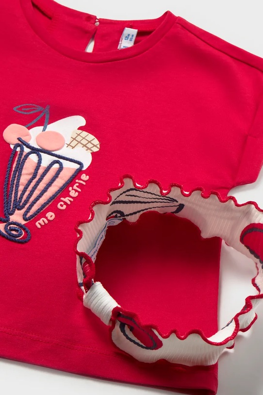 Dziewczynka Mayoral komplet bawełniany dziecięcy 1750.4G.Baby.PPY2 czerwony