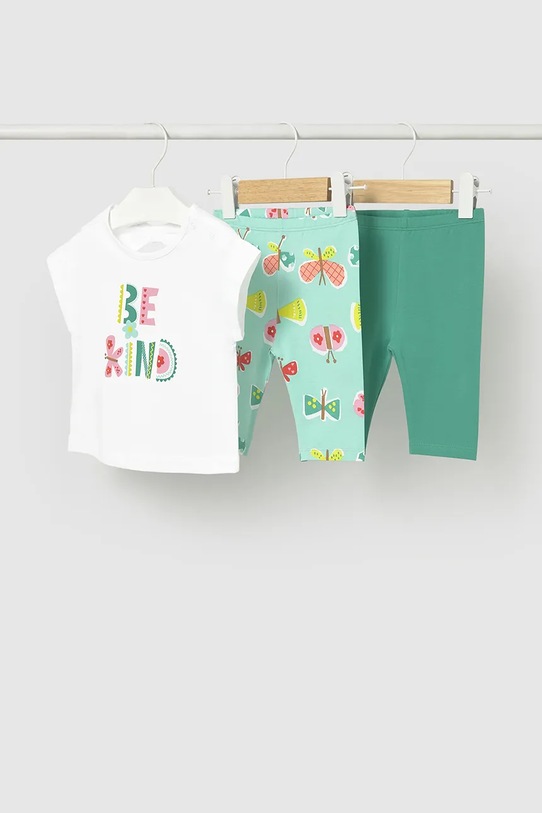 Pamučna dječja trenirka Mayoral pletivo tirkizna 1752.4L.Baby.PPY2