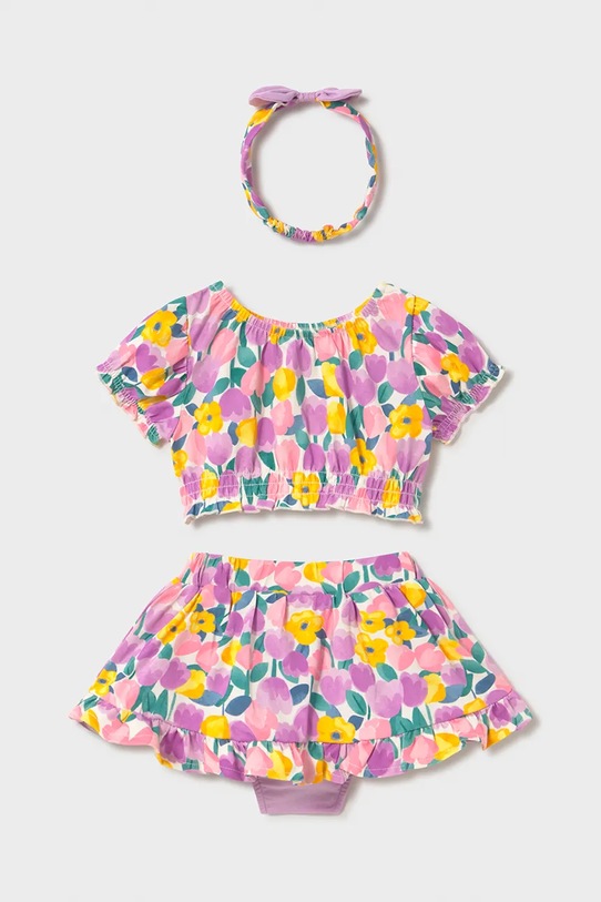 Mayoral komplet dziecięcy 1934.4L.Baby.PPY2 fioletowy SS26