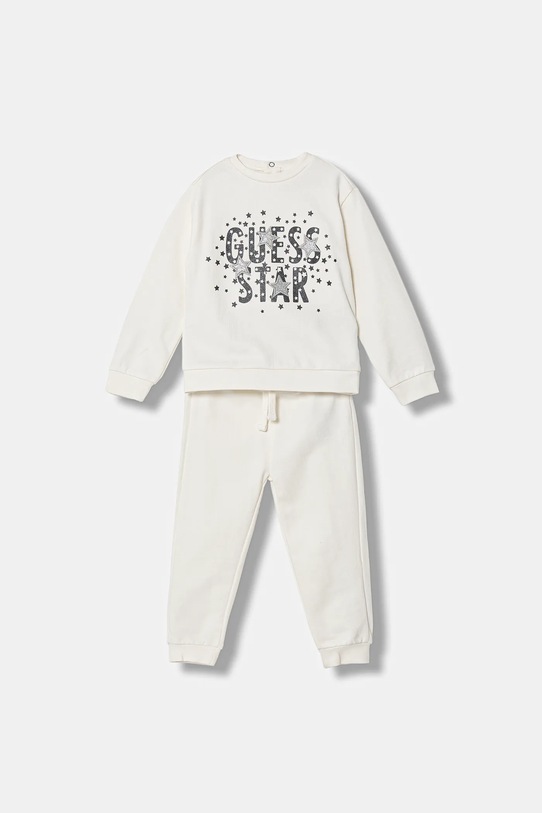 Guess dres bawełniany niemowlęcy 2-pack bawełna beżowy A6RG03.KA6R4.PPY2