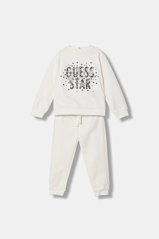 Guess dres bawełniany niemowlęcy 2-pack bawełna beżowy A6RG03.KA6R4.PPY2