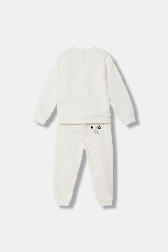 Guess dres bawełniany niemowlęcy 2-pack A6RG03.KA6R4.PPY2 beżowy SS26