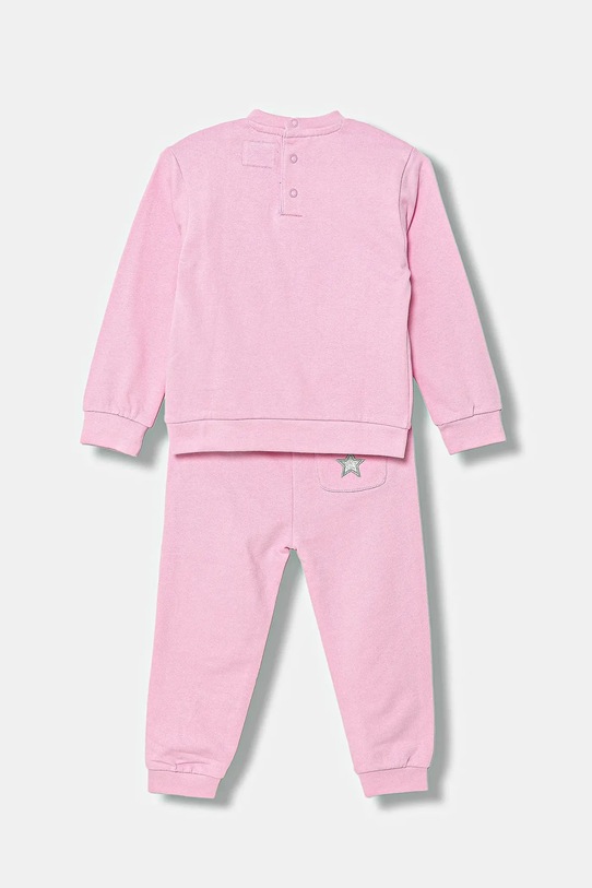 Guess dres bawełniany niemowlęcy 2-pack A6RG03.KA6R4.PPY2 różowy SS26