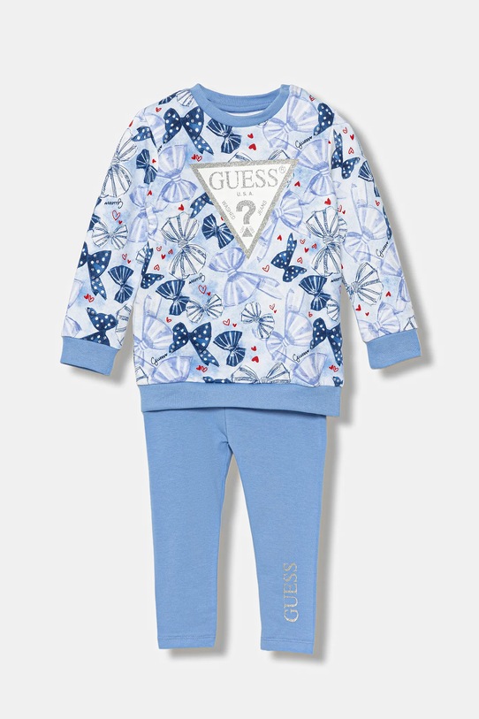 Guess komplet niemowlęcy dzianina niebieski A6RG08.KA6R4.PPY2