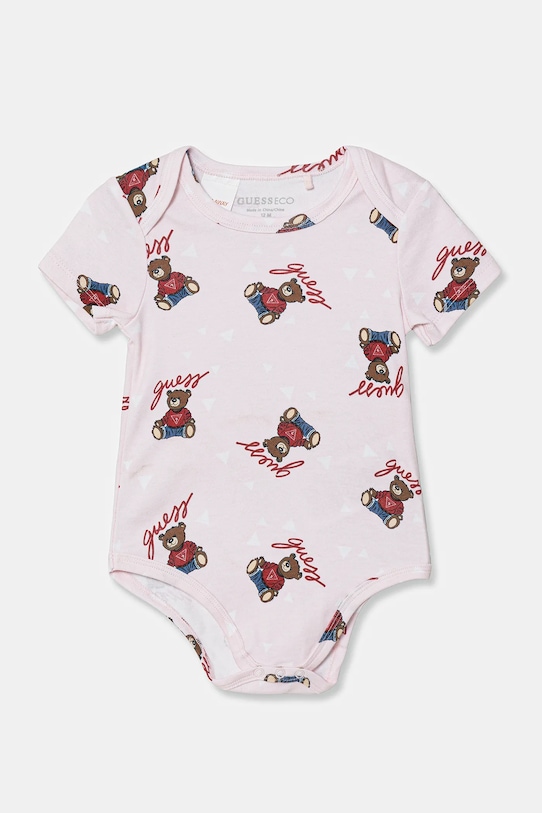 Dziewczynka Guess dres bawełniany niemowlęcy H6RW02.KA6W4.PPY2.G różowy